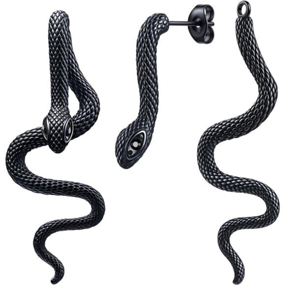 Retro Snake Earrings for Women-Vintage Goth Punk Snake Earrings - Picture 1 of 7